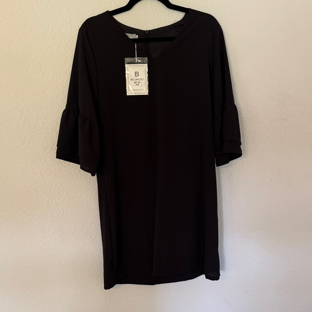 Elegant Black Long Sleeve Dress